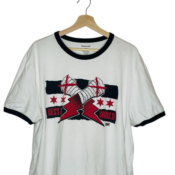 CM Punk Shirt Men’s 2XL White AEW Wrestling “Best in the World” - Picture 2 of 5